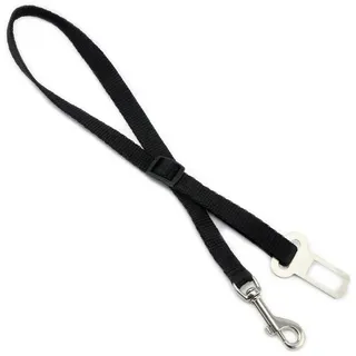 Monkimau Hundeleine Sicherheitsgurt für Hunde Hundegurt Anschnallgurt fürs Auto, Nylon (Packung) schwarz M