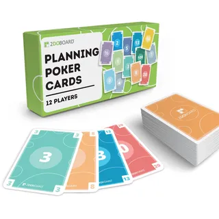 Agile Planning Poker Cards - 12 Personen - inklusive Planungspoker E-Book in Deutsch oder Englisch - Planning Poker Karten Set für Scrum Agiles projektmanagement