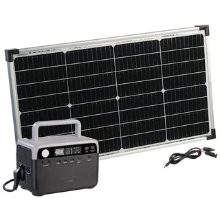 Powerstation & Solar-Generator, 230 Wh, 230 V, 300 W & Solarpanel 60 W
