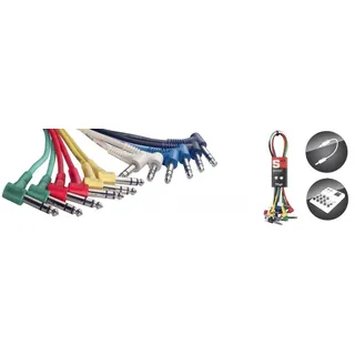 Stagg SPC060LS E Stereo Patch-Kabel (60 cm, 6-er Pack)