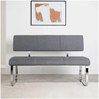 Idimex Sitzbank VILAS Grau 136 x 89 x 59 cm