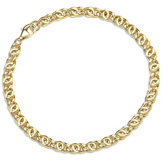 FIRETTI Goldarmband FIRETTI "Schmuck Geschenk Gold 333 Tigeraugen-Armkette" Gr. 23, gold (gelbgoldfarben), Armbänder, Damen, 23, Gelbgold 333, Goldarmband, Made in Germany