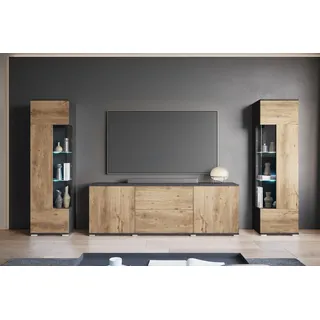 INOSIGN Wohnwand »KENIA« Komplett-Set, 3 Stk. tlg., grau