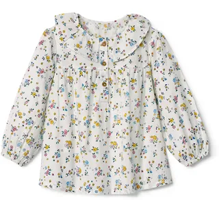 Tchibo - Kinder-Bluse - Mädchen - Gr. 98/104 - creme/geblümt