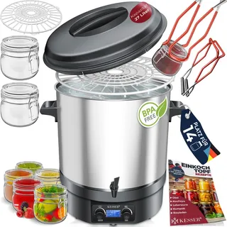 Kesser Einkochautomat 27 l Edelstahl/Hellgrau