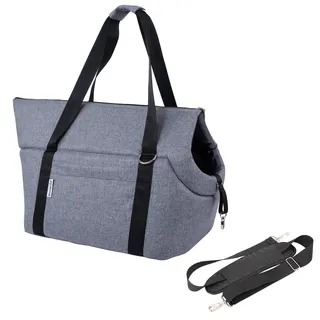 BoutiqueZOO Hundetasche XL 52 x 35 x 39 cm Grau