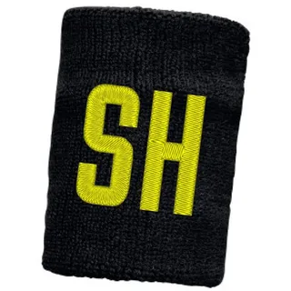 Schweissband Text Initialen Motiv Design Monogramm Schweißband mit Stickerei Sweatband Bestickt & Absorbierendes Wristband Frottee | Sport-Training-Armbad-Schweiß-Gelenk (Initialen)