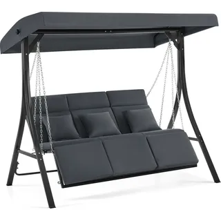 M MCombo Hollywoodschaukel Dunkelgrau 3-Sitzer