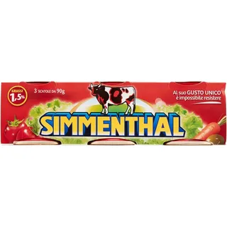 6x SIMMENTHAL Rindfleisch in Aspik 3x 90g 100% Italienisch Fleisch Aspikfleisch