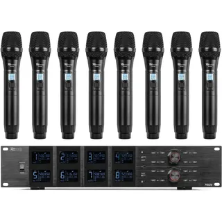 Power Dynamics PD528 UHF Funkmikrofonsystem mit 8 Mikrofonen