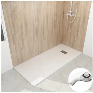 WITEN&NOCK Smc Duschwanne weiß in Hochglanz Duschtasse mit Ablaufgarnitur 80x80 cm - Witen&nock