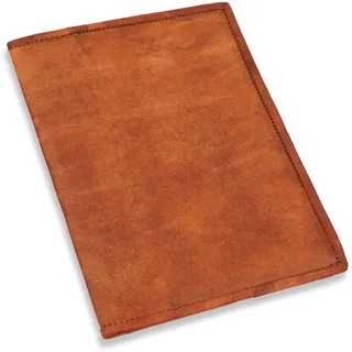 Gusti Leder Hülle Becky – Buchumschlag & Dokumentenmappe A5 / U-Heft Hülle aus echtem Leder für Damen & Herren – Perfekt für Notizbuch A5, Field Notes & Travel – Braun
