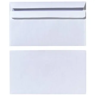 Herlitz DIN lang 110 x 220 mm 75 g/m2 Weiß 100 St. selbstklebend