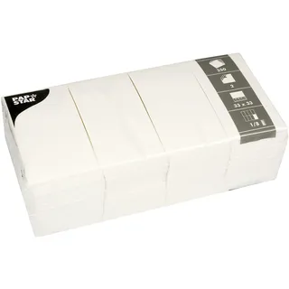 Papstar Servietten weiß 2-lagig 33,0 x 33,0 cm, 250 St.