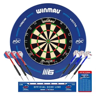 WINMAU Blade 6 Dartscheibe Set mit Dart Surround
