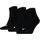 Socken Quarter Plain 3P 3 Paare Schwarz 43-46