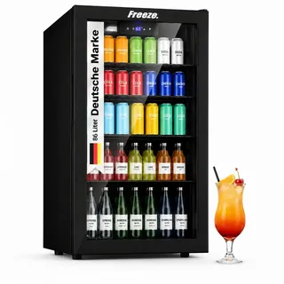freeze. NinetyB+ Getränkekühlschrank 86 l 850 mm hoch Schwarz