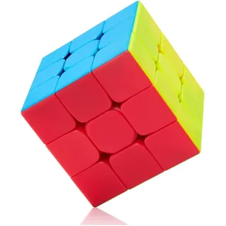 None Speed Cube Zauberwürfel Stickerless 3x3x3 Kunststoff Puzzlespiel