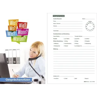 RNK Gesprächsnotizblock A5 50 Blatt weiß