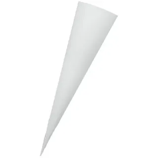 Adina Schultüten - Rohling weiß, 70cm rund ohne Verschluss, Stabiler Karton 1 Stück