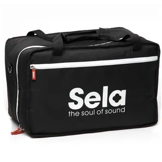 Sela SE 005 Cajon Tasche Black, Hochwertige Nylontasche für Cajons mit Rucksackfunktion und Seitenfach