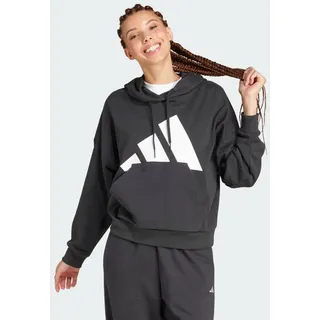 adidas Essentials Big Logo French Terry Loose Kapuzenpullover Black / White M