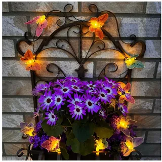 Onling-Fuchs LED Lichterkette Solar 480 cm Bunt