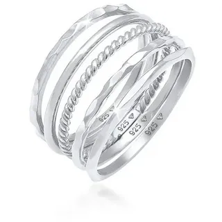 Elli Ring 925 Sterling Silber Geo, Ring Set in Silber | Gr.: 66