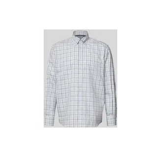 Comfort Fit Businesshemd aus Baumwolle mit Button-Down-Kragen, Bleu, 43