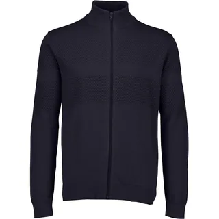 Lindbergh Strickjacke LINDBERGH, Herren, Gr. M, blau (navy), Strick, Obermaterial: 100% Baumwolle, unifarben, regular fit hüftbedeckend, Rundhals, Rippbündchen, Strickjacken Strickjacke, mit Stehkragen und Reißverschluss