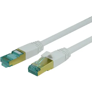 ProfiPatch Netzwerkkabel Cat8 S/FTP RJ45 LAN Kabel LSZH Premium Ethernet Patchkabel 40GB 2000MHz weiß 1,5m Switch Router Gaming Patchpanel