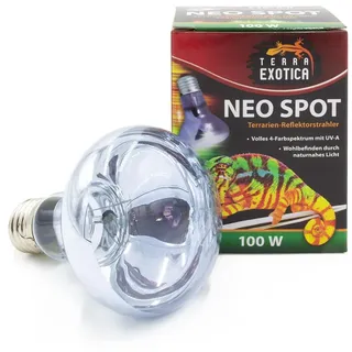 Terra Exotica Neo Spot - Terrarien-Reflektorstrahler mit UV-Strahlung für Terrarienbewohner - Wärme- und Lichtquelle für Ihr Terrarium 25W, 40W, 60W, 75W, 100W und 150 Watt (1, 100 W)