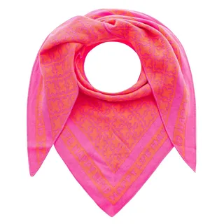 Dreieckstuch ZWILLINGSHERZ, Damen, rosa, Baumwollmischung, gemustert, mehrfarbig, Modetücher, mit abwechslungsreicher Musterung