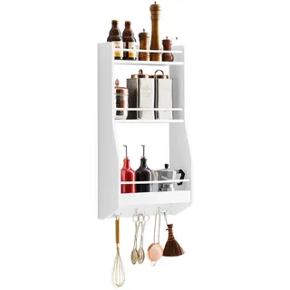 SoBuy Wandregal Küchenregal 38 x 75 x 17 cm Weiß