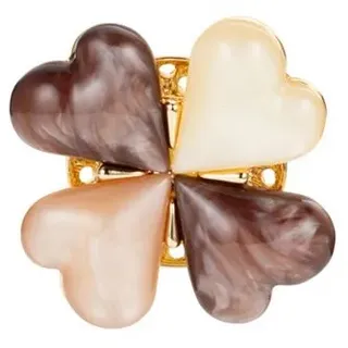 STEFFEN SCHRAUT Brosche Kleeblatt Acryl Magnetverschluss