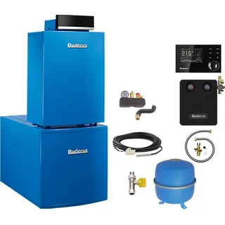 Buderus GB212-15, K59 Gas-Brennwertkessel, L160/2R Speicher, HS25, E/H