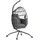 oval Schwarz 1-Sitzer mit Gestell