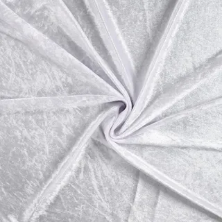 Pannesamt Meterware | 1 Meter | 26 Farben | Brilliant Samt | 145 cm breit | Stoff | Velour (Weiß)