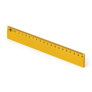 Metrie | Scholar-20SG Holzlineal dunkelgelb mit mm-Skala | 20 cm