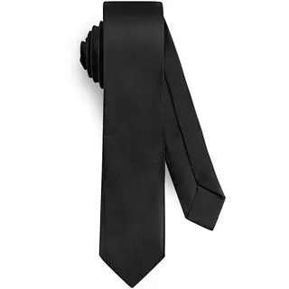 URAQT Herren Krawatten, Satin Elegant Krawatte 5 cm für Herren, Klassische Hochzeit Schlips für Büro Oder Festliche Veranstaltungen, Schwarz