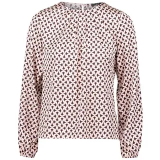 Zero Damen Satinbluse mit Druck 34, CreamBlack - 34