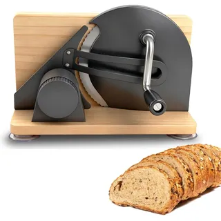Brotschneidemaschine,Brotschneidemaschine Manuell,Edelstahl 304, Allesschneider Mit Skala,Einstellbare Scheibendicke,Für Käse,Brot und Gemüse