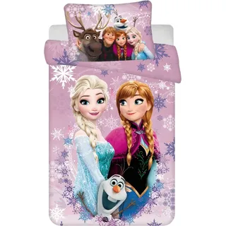 Jerry Fabrics Frozen Kinder Bettwäsche Eiskönigin Anna Elsa Kopfkissen Decke 100 x135cm