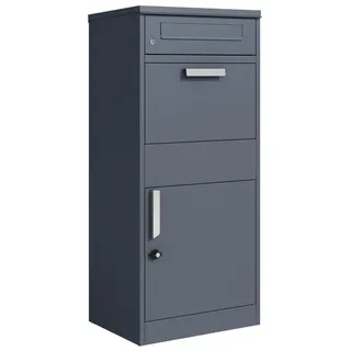 Estexo Premium Standbriefkasten Anthrazit inkl. Zeitungsfach
