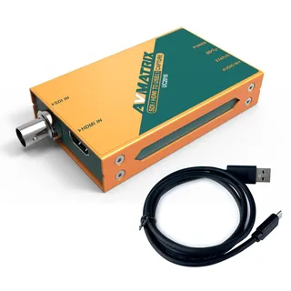 AVMatrix Videoaufnahmen für Live-Stream UC2018 SDI/HDMI-Signal über USB 3.1Gen1 für Grafik-Videoauflösung, unterstützt bis zu 1080p 60Hz, Plug and Play