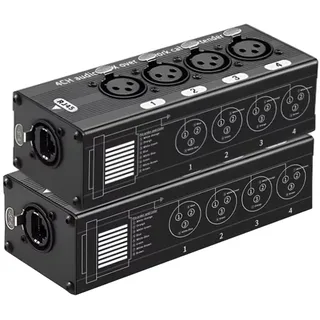 Bamberg 1 Paar 4-Kanal-XLR/-Audio-RJ45-Cat5/Cat6-Ethernet-Extender-XLR-Extender-Transceiver für Live-Bühnen