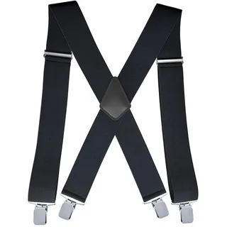 Hosenträger Herren, Hosenträger für Herren Breit 5 cm, Hosenträger Herren Extra Stark, Hosenträger Elastisch und Verstellbar, Hosenträger mit 4 Metall Clips, für Männer bis 1,96 m Körpergröße - 5cm*120cm