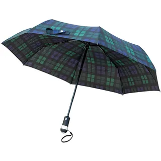 Origin Outdoors Led-Trek Regenschirme Blau-Grün Kariert One Size