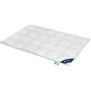 innovations2u ug (haftungsbeschränkt) Daunendecke 155x220 cm, Oeko-Tex® Standard 100% Gänsedaunen, Downpass, casimum Weiß, Textil,