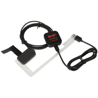 Erisin DAB+ Empfänger mit Dual-Tuner & USB-Anschluss, Digitalradio Adapter mit 3M MCX Antenne, Unterstützt Android 14/13/12/11/10/9+, DAB+ Tuner für Autoradios mit UKW-Übertragung